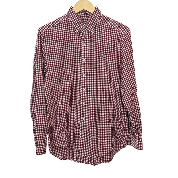 Vineyard Vines Slim Fit Whale Shirt  Mens Medium Red & White Check Gingham‎ - Picture 1 of 7